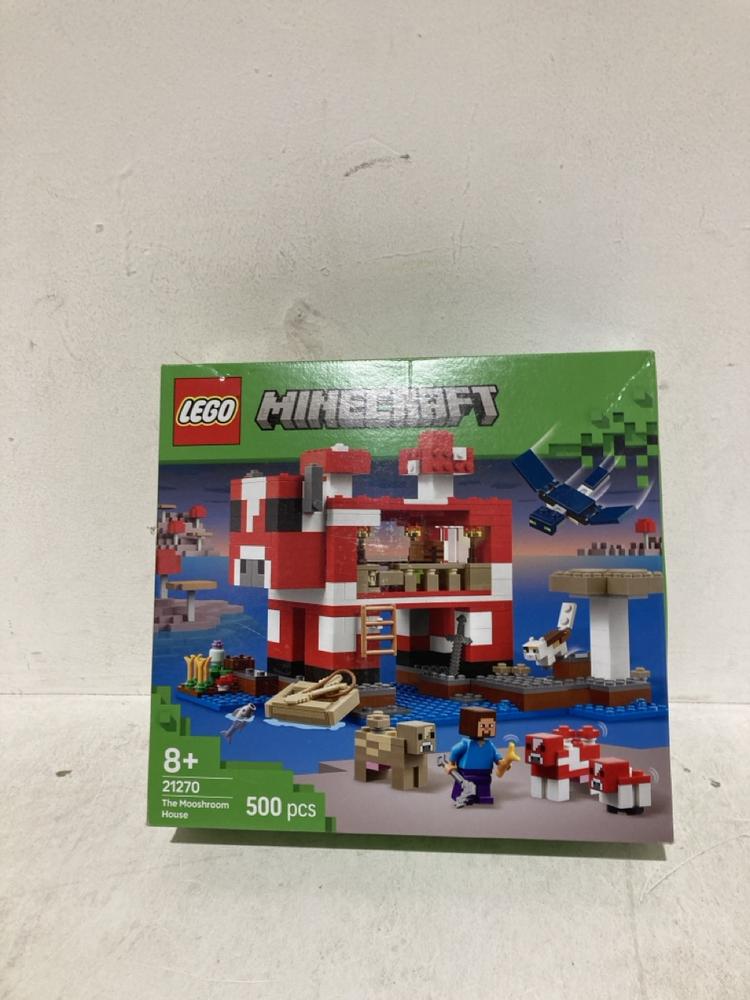 Lot 162  
            Birmingham SR108 - Parcel Delivery Only 

                
LEGO MINECRAFT THE MUSHROOM HOUSE 500 PCS LEGO SET MODEL NO-21270