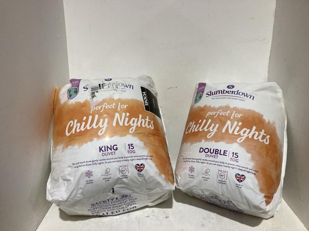 Lot 173  
            Birmingham SR108 - Parcel Delivery Only 

                
2 X BEDDING TO INCLUDE SLUMBERDOWN KING DUVET