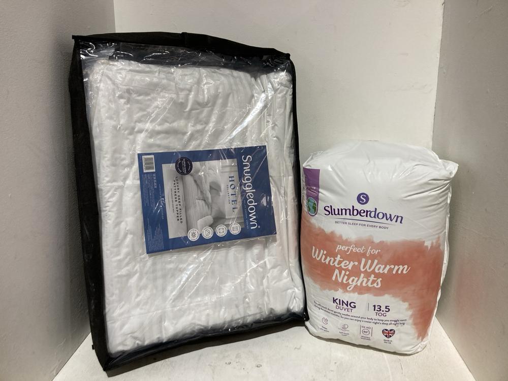 Lot 175  
            Birmingham SR108 - Parcel Delivery Only 

                
2 X BEDDING TO INCLUDE SLUMBERDOWN KING DUVET