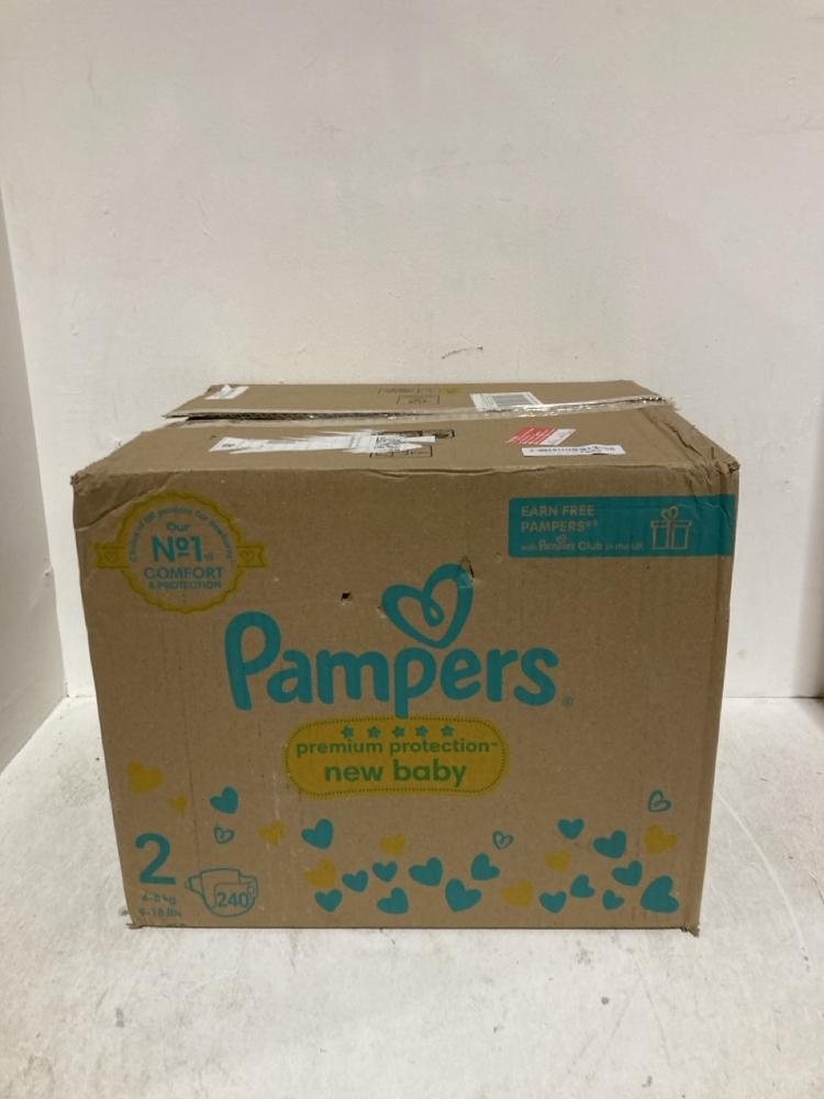 Lot 192  
            Birmingham SR108 - Parcel Delivery Only 

                
PAMPER PREMIUM PROTECTION 240 NAPPIES