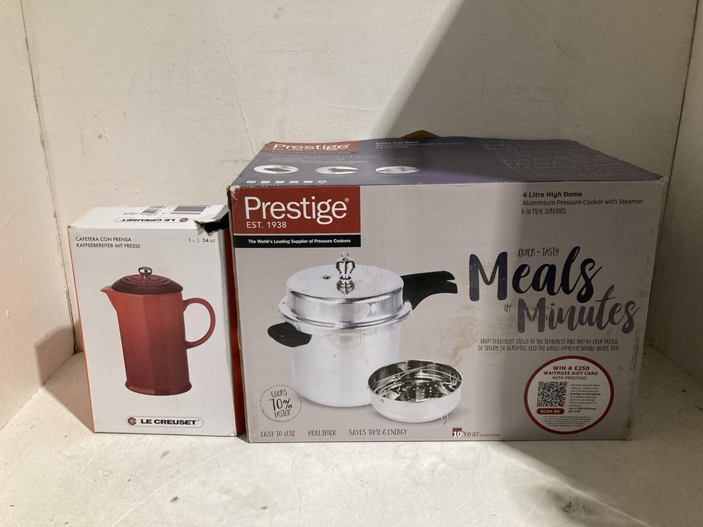 Lot 210  
            Birmingham SR108 - Parcel Delivery Only 

                
2 X ITEMS TO INCLUDE 1L LE CREUSET CAFETERA CON PRENSA COFFEE PRESS