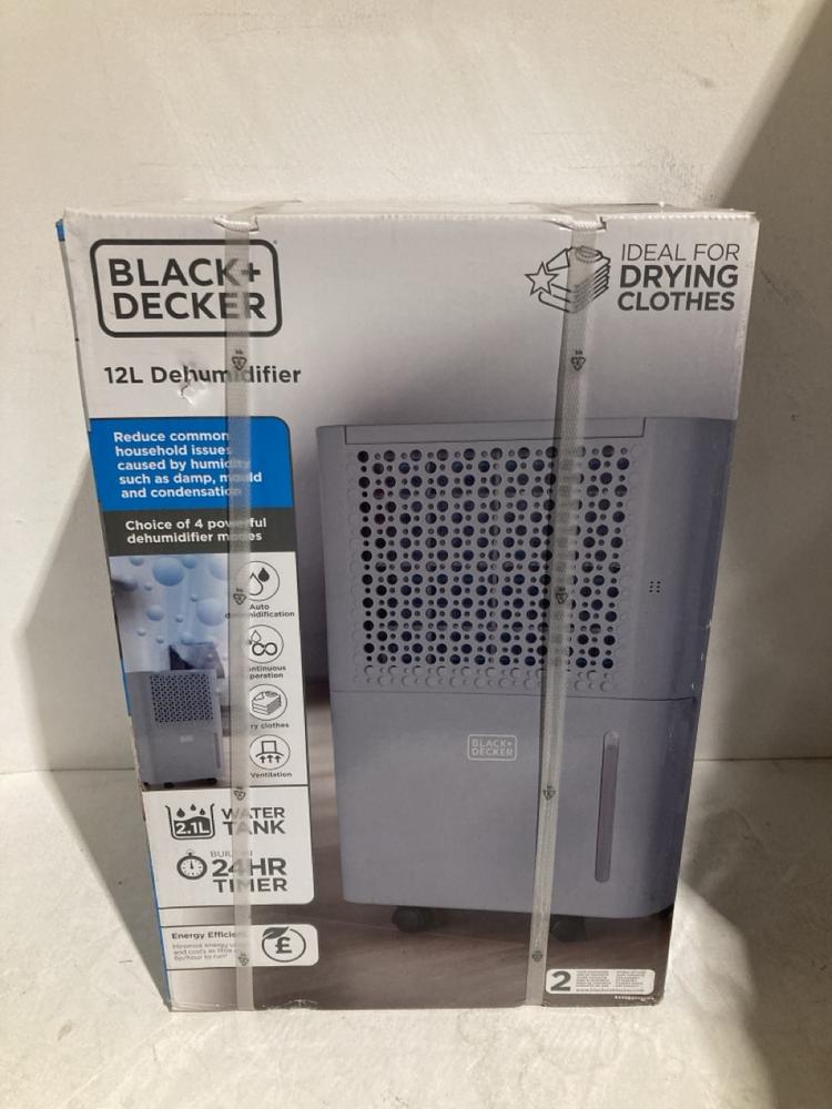 Lot 227  
            Birmingham SR108 - Parcel Delivery Only 

                
BLACK + DECKER 12L DEHUMIDIFIER