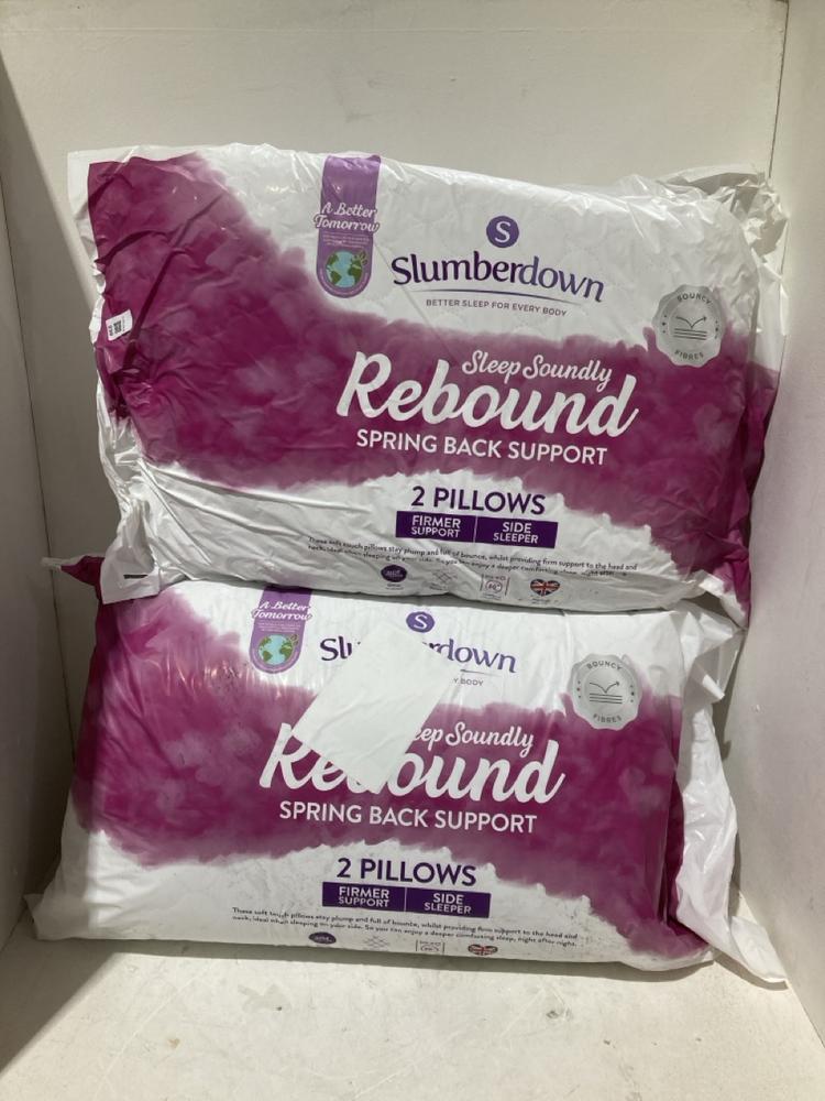 Lot 230  
            Birmingham SR108 - Parcel Delivery Only 

                
2 X ITEMS TO INCLUDE SLUMBERDOWN REBOUND 2 SPRING BACK SUPPORT PILLOWS