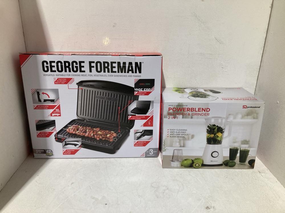 Lot 239  
            Birmingham SR108 - Parcel Delivery Only 

                
2 X ITEMS TO INCLUDE GEORGE FOREMAN FIT LARGE GRILL