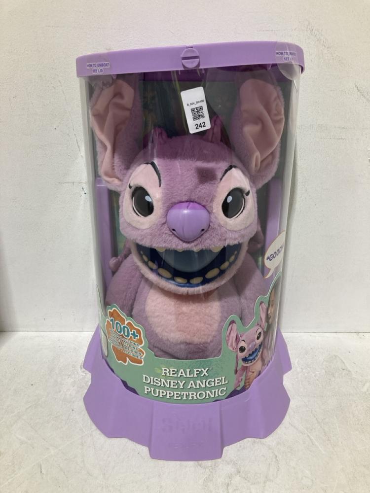 Lot 242  
            Birmingham SR108 - Parcel Delivery Only 

                
STITCH REALFLEX DISNEY ANGEL PUPPETRONIC