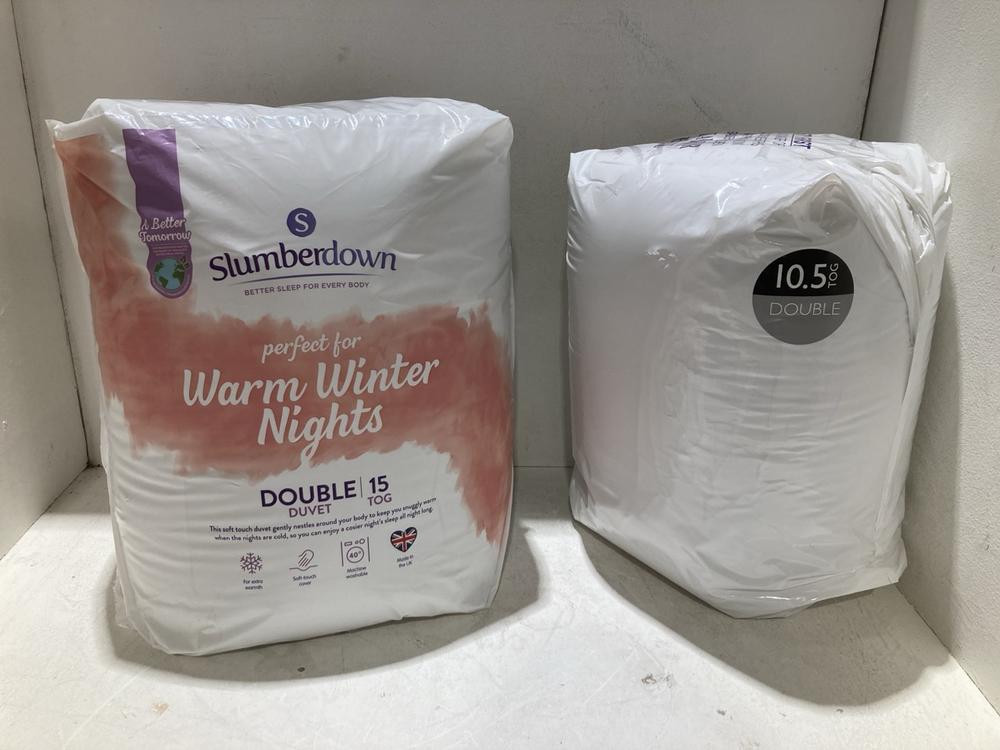 Lot 264  
            Birmingham SR108 - Parcel Delivery Only 

                
2 X ITEMS TO INCLUDE COTTON RELAX DOUBLE DUVET TOG 10.5