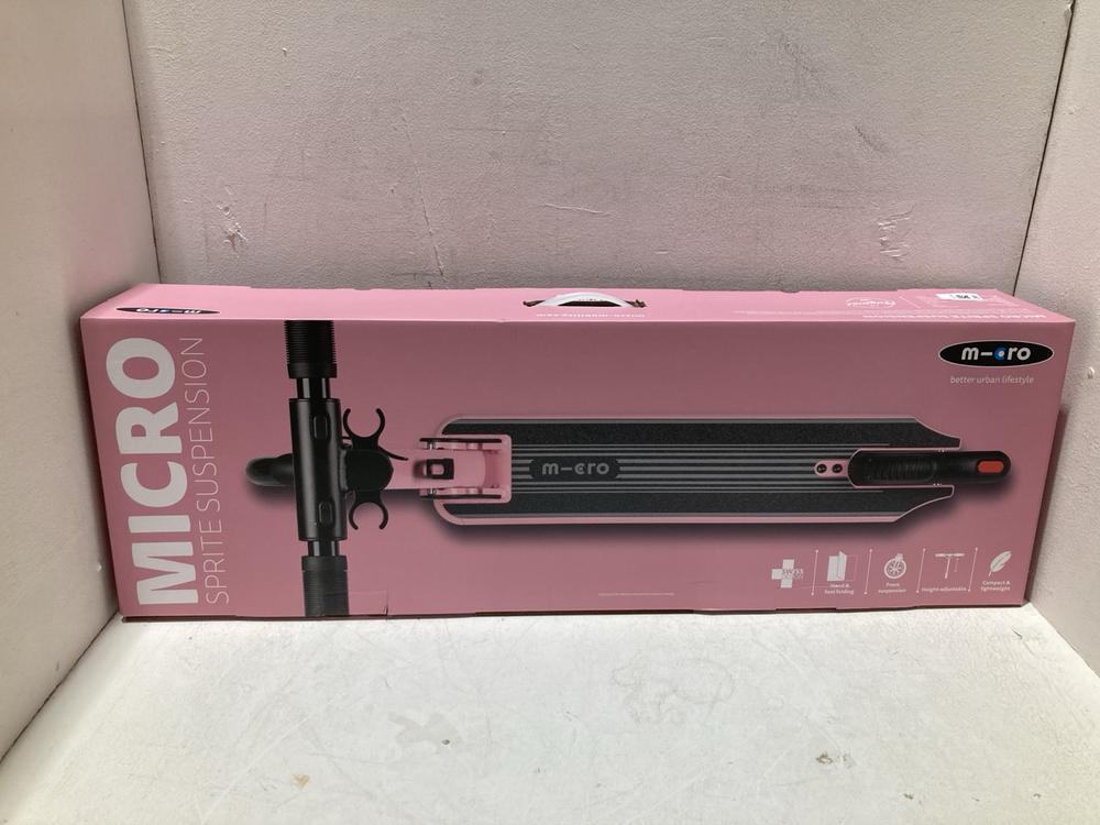 Lot 285  
            Birmingham SR108 - Parcel Delivery Only 

                
MICRO SPRITE SUSPENSION SCOOTER