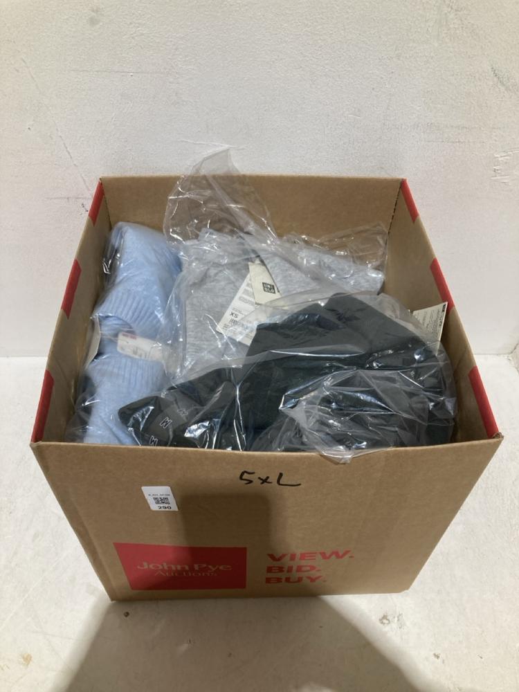 Lot 290  
            Birmingham SR108 - Parcel Delivery Only 

                
5 X LADIES CLOTHING TO INCLUDE MERINO CREW NECK SWEATER SIZE M