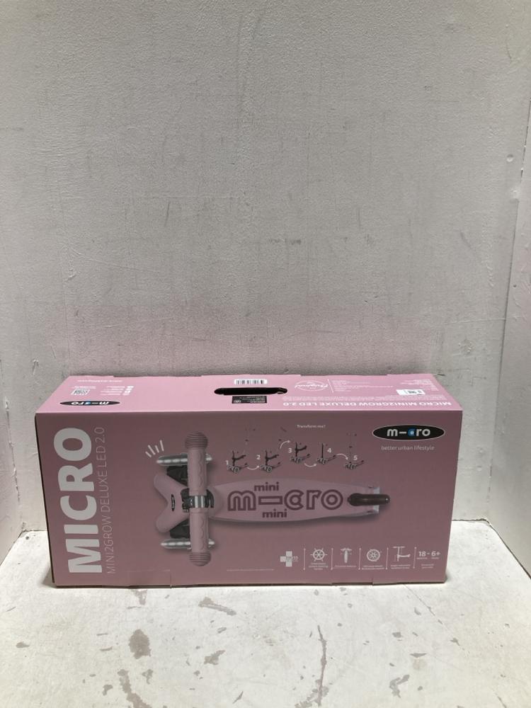 Lot 305  
            Birmingham SR108 - Parcel Delivery Only 

                
MICRO MINI2GO DELUXE LED 2.0 SCOOTER