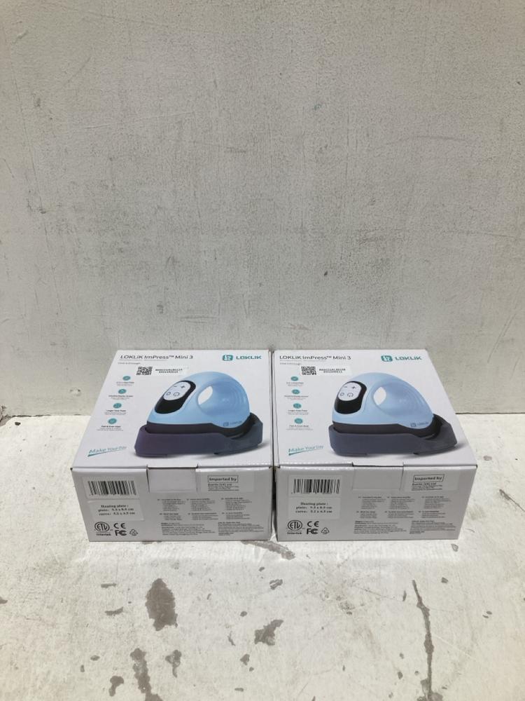 Lot 350  
            Birmingham SR108 - Parcel Delivery Only 

                
2 X LDKLIK IMPRESS MINI 3 HEAT PRESS