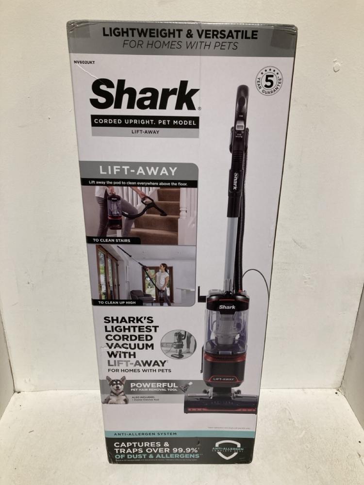Lot 36  
            Birmingham SR108 - Parcel Delivery Only 

                
SHARK CORDED UPRIGHT PET VACUUM MODEL NV60UKT ORIGINAL RRP £ 229.99