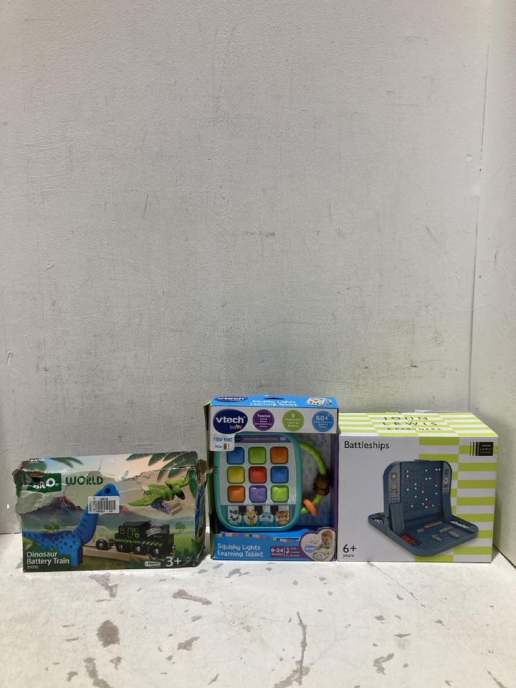 Lot 374  
            Birmingham SR108 - Parcel Delivery Only 

                
6 X ITEMS TO INCLUDE VTECH BABY SQUISHY LIGHTS LEARNING TABLET