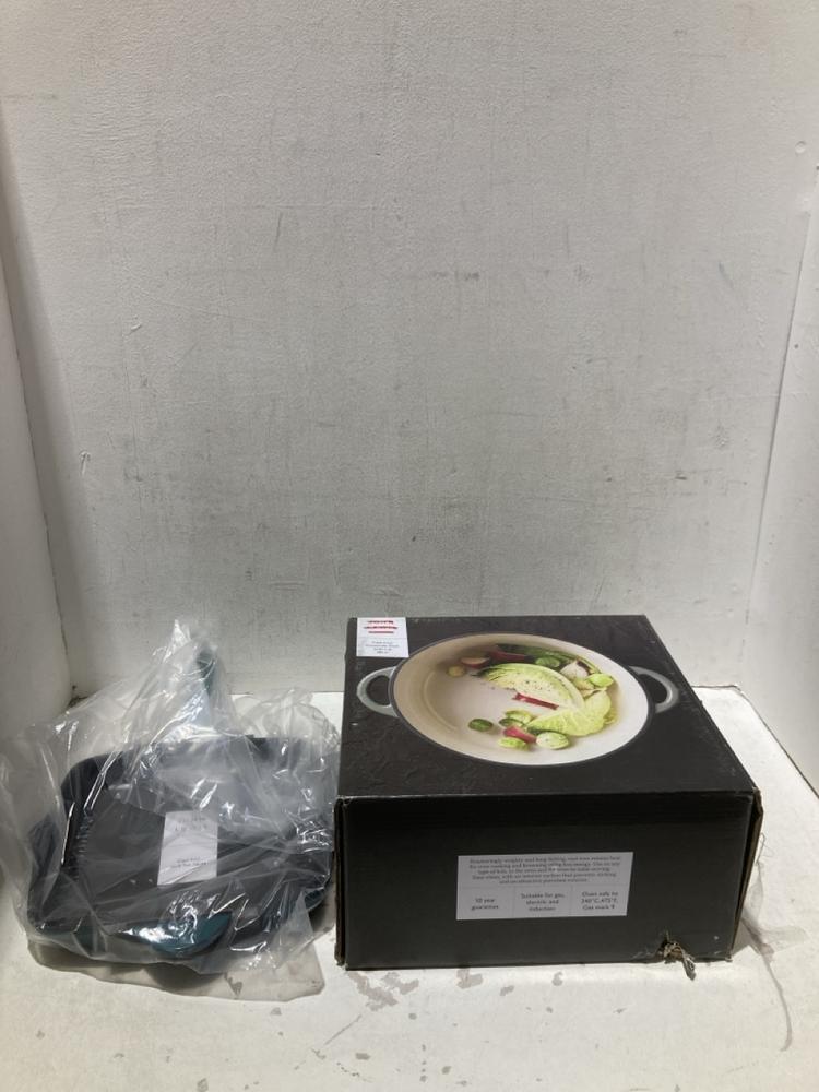 Lot 377  
            Birmingham SR108 - Parcel Delivery Only 

                
2 X ITEMS TO INCLUDE JOHN LEWIS & PARTNERS 28CM CAST IRON CASSEROLE DISH WITH LID