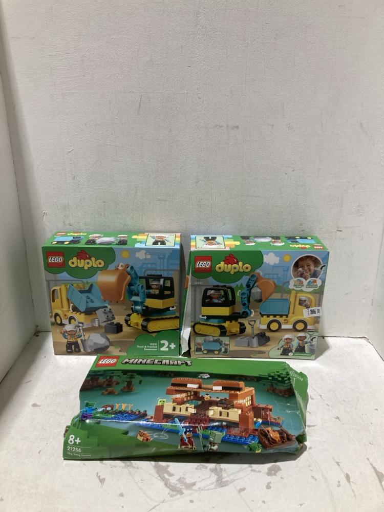 Lot 383  
            Birmingham SR108 - Parcel Delivery Only 

                
3 X ITEMS TO INCLUDE DUPLO TRUCK & TRACKED EXCAVATOR LEGO SET MODEL NO-10931