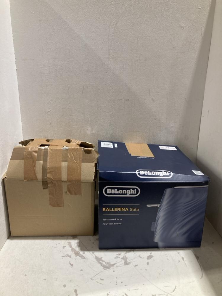 Lot 413  
            Birmingham SR108 - Parcel Delivery Only 

                
2 X ITEMS TO INCLUDE DELONGHI BALLERINA SETA 4 SLICE TOASTER
