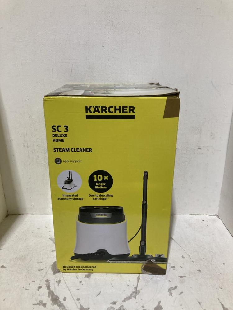 Lot 423  
            Birmingham SR108 - Parcel Delivery Only 

                
KARCHER SC 3 DELUXE HOME STEAM CLEANER