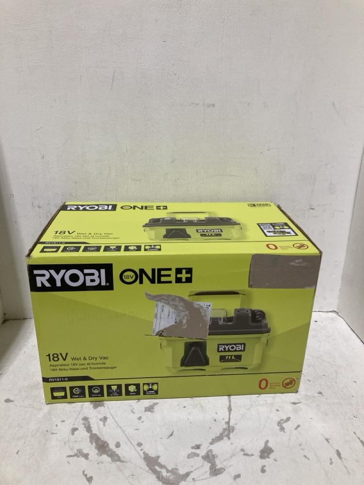 Lot 425  
            Birmingham SR108 - Parcel Delivery Only 

                
RYOBI ONE 18V WET & DRY VACUUM CLEANER