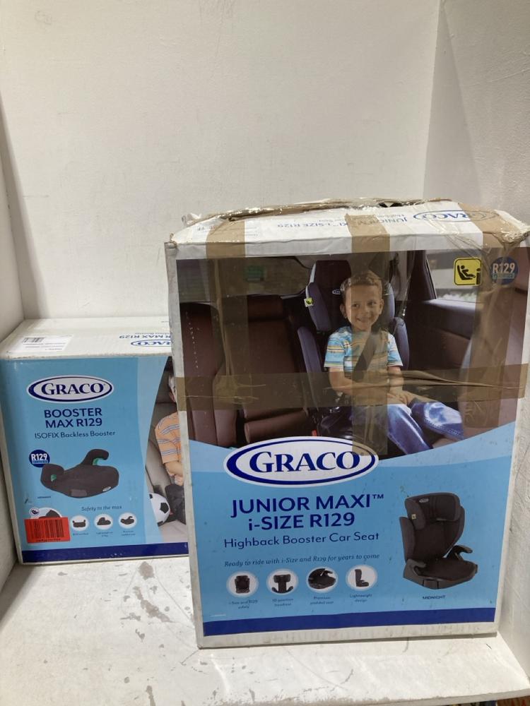 Lot 426  
            Birmingham SR108 - Parcel Delivery Only 

                
2 X ITEMS TO INCLUDE GRACO BOOSTER MAX R129 ISOFIX BOOSTER SEAT