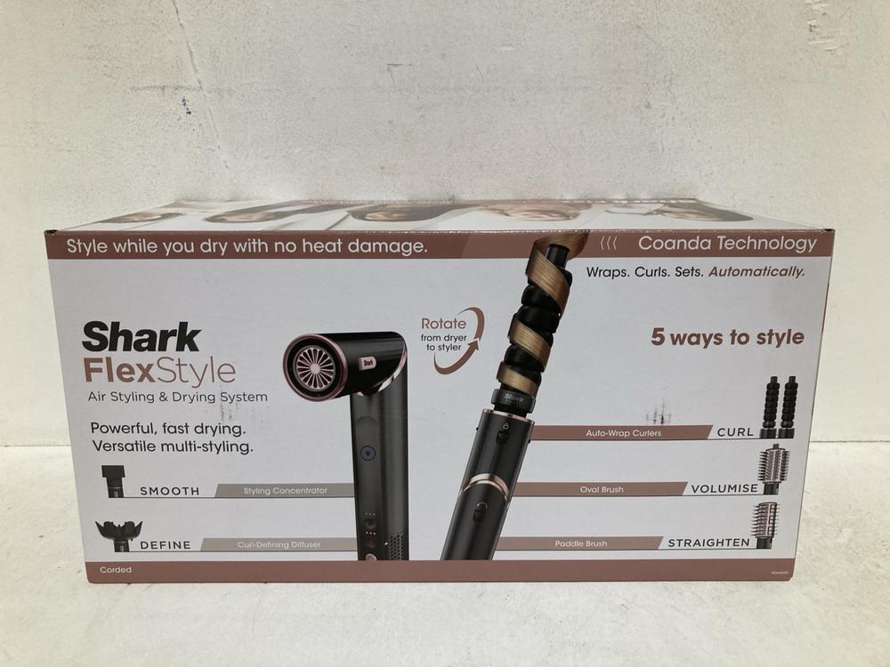 Lot 42  
            Birmingham SR108 - Parcel Delivery Only 

                
SHARK FLEX STYLE HAIR STYLING & DRYING SYSTEM ORIINAL ORIGINAL RRP £270.00