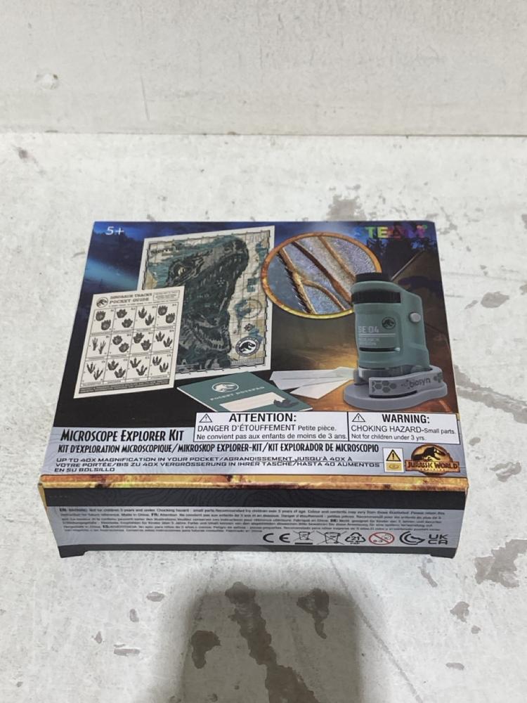 Lot 435  
            Birmingham SR108 - Parcel Delivery Only 

                
BOX OF DURASSIC WORLD MICROSCOPE EXPLORER KIT 5+