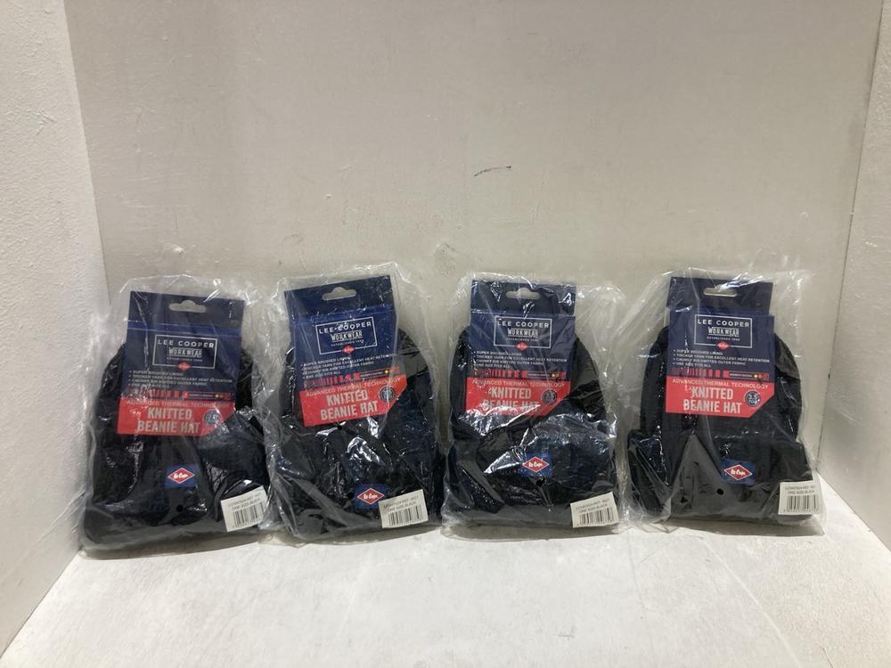 Lot 438  
            Birmingham SR108 - Parcel Delivery Only 

                
11 X LEE COOPERS WORKWEAR ONE SIZE BLACK KNITTED BEANIE HATS