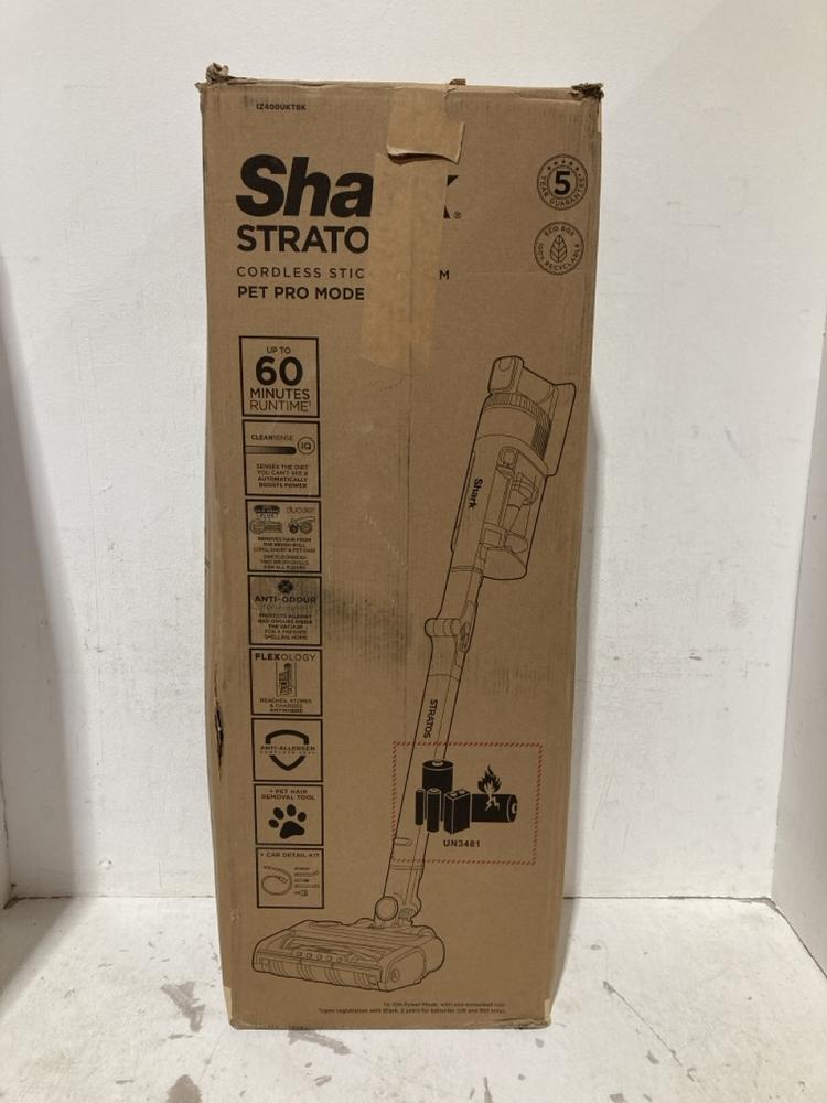 Lot 49  
            Birmingham SR108 - Parcel Delivery Only 

                
SHARK STRATOS PET PRO MODEL VACUUM CLEANER ORIGINAL RRP £240.00