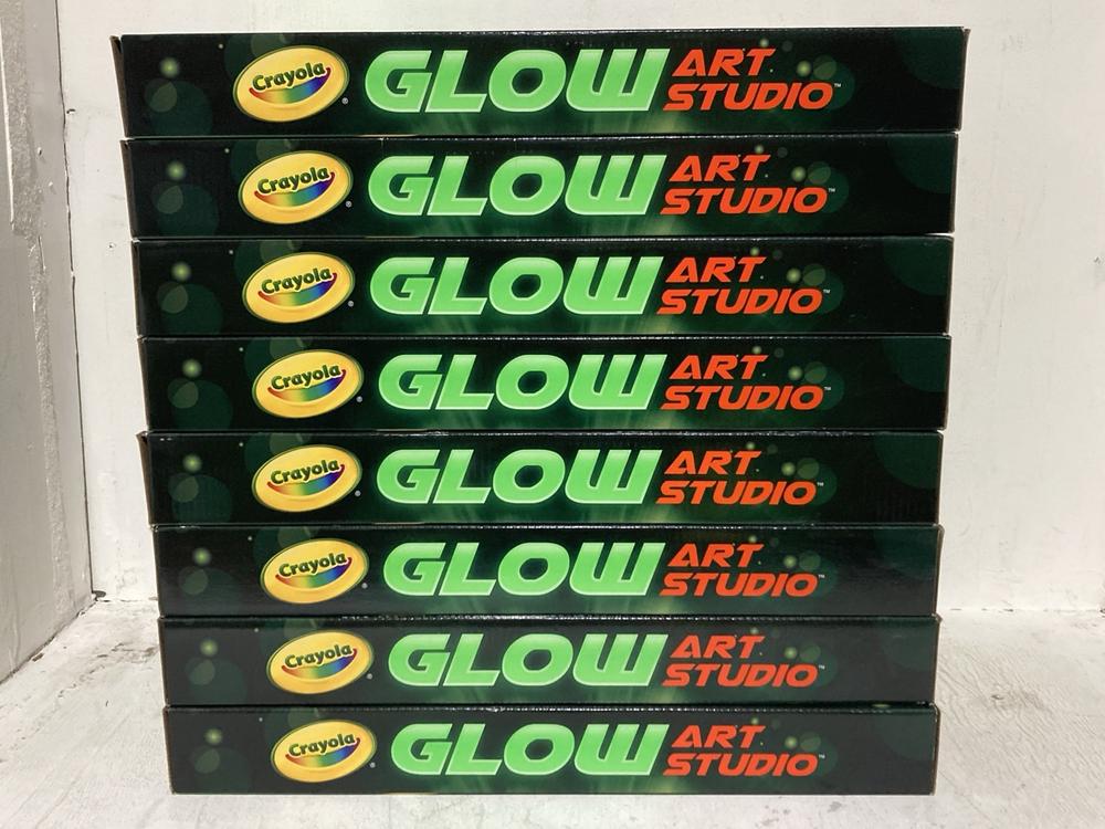 Lot 502  
            Birmingham SR108 - Parcel Delivery Only 

                
8 X CRAYOLA GLOW ART STUDIO 38CM X 55CM KIT