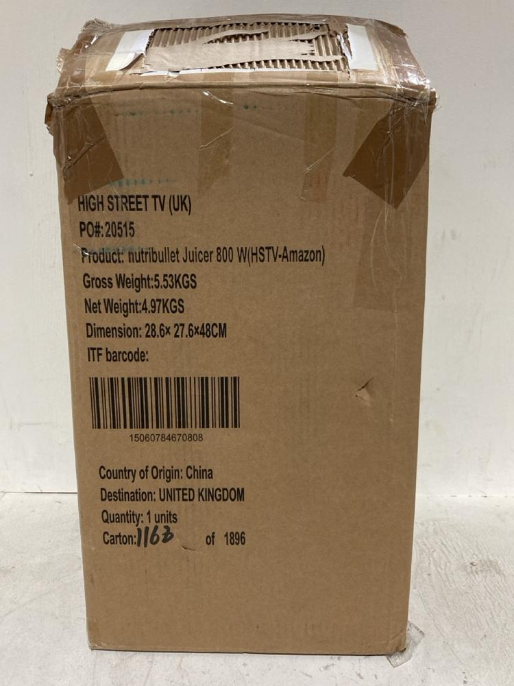 Lot 519  
            Birmingham SR108 - Parcel Delivery Only 

                
NUTRIBULLET JUICER