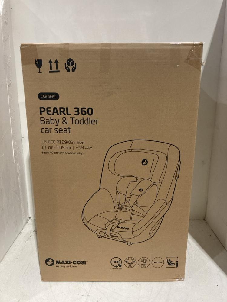 Lot 523  
            Birmingham SR108 - Parcel Delivery Only 

                
MAXI COSI PEARL 360 BABY & TODDLER CAR SEAT