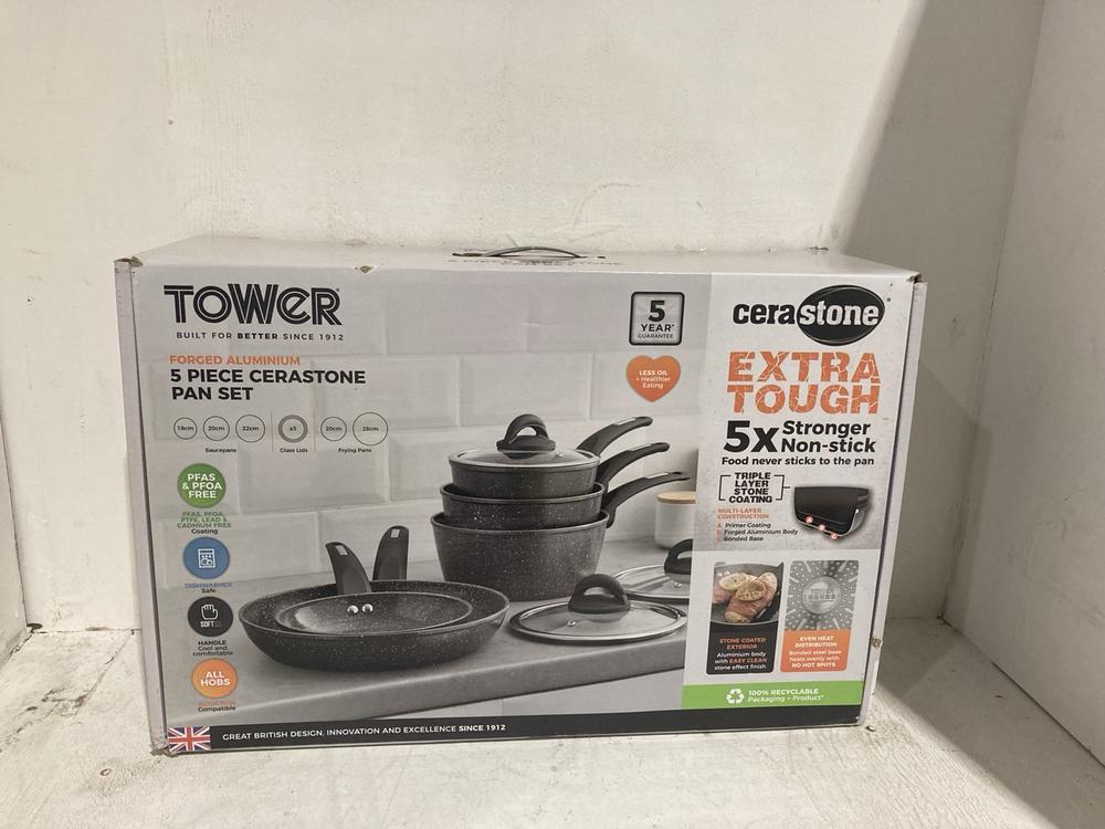 Lot 528  
            Birmingham SR108 - Parcel Delivery Only 

                
TOWER 5PCS CERASTONE PAN SET