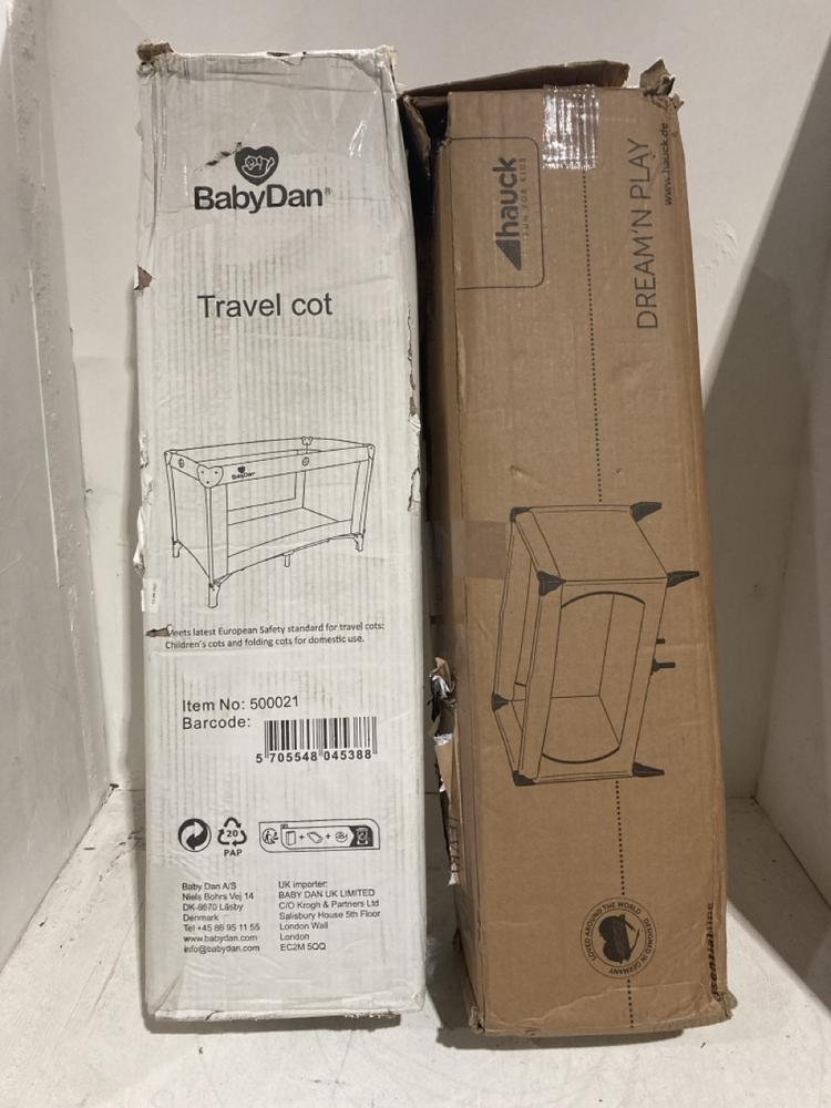 Lot 538  
            Birmingham SR108 - Parcel Delivery Only 

                
2 X ITEMS TO INCLUDE HAUCK DREAM N PLAY COT