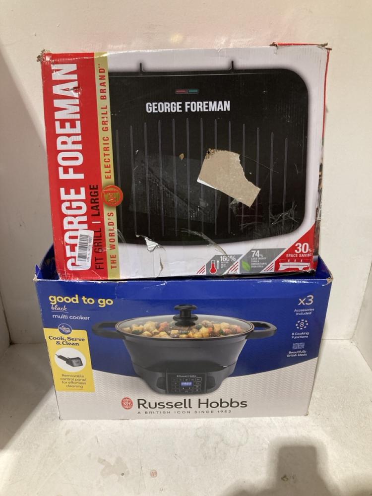 Lot 550  
            Birmingham SR108 - Parcel Delivery Only 

                
2 X ITEMS TO INCLUDE RUSSELL HOBBS GOOD TO GO BLACK MULTI COOKER