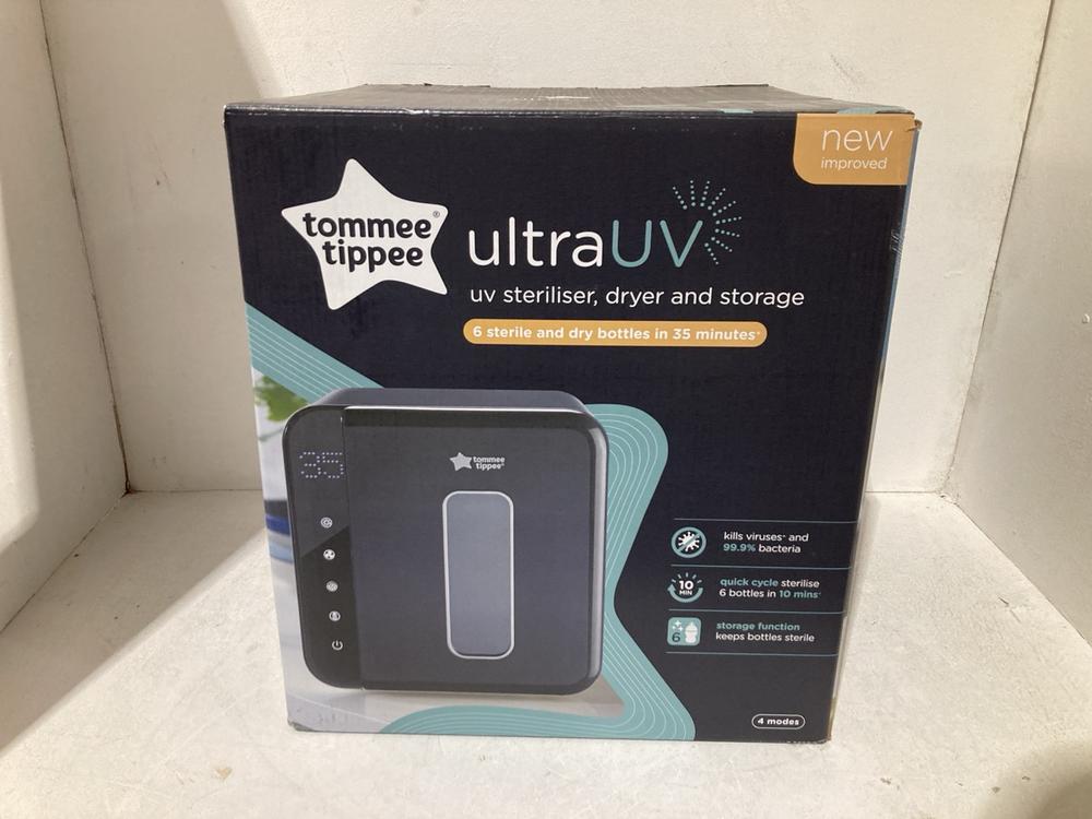 Lot 551  
            Birmingham SR108 - Parcel Delivery Only 

                
TOMMEE TIPPEE ULTRA UV BABY BOTTLE CLEANER & STERILISER