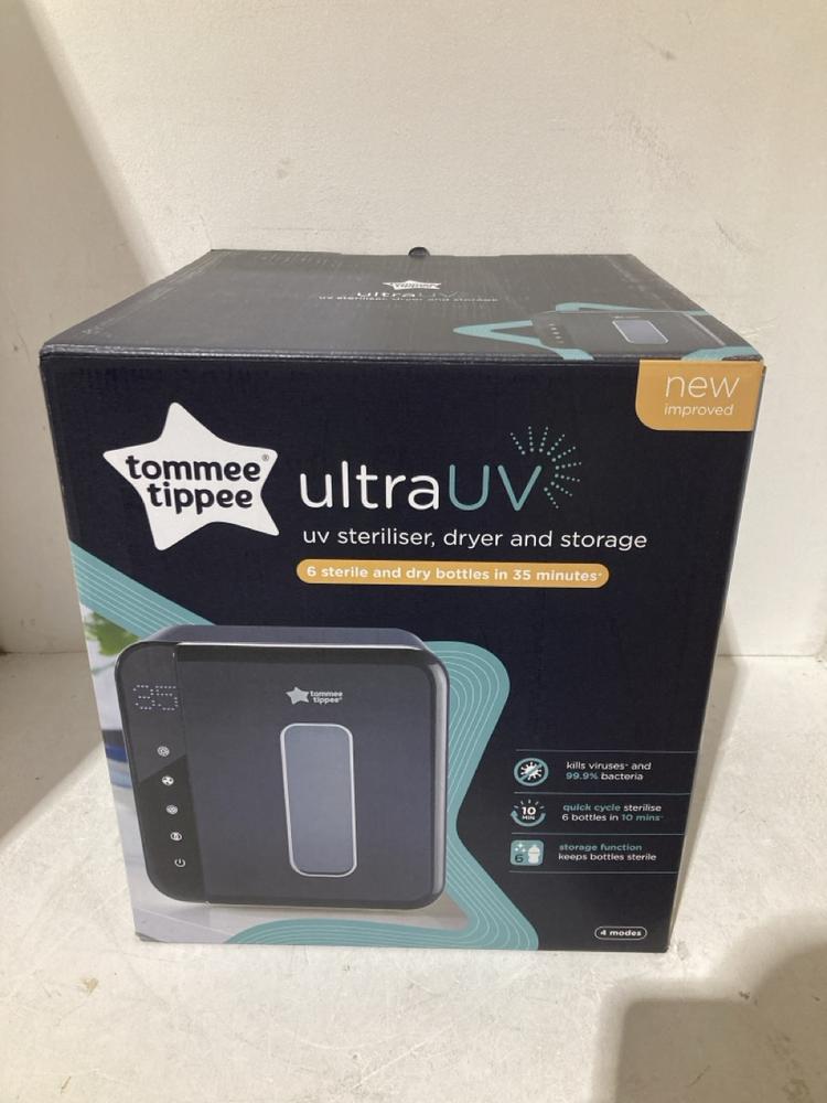 Lot 552  
            Birmingham SR108 - Parcel Delivery Only 

                
TOMMEE TIPPEE ULTRA UV BABY BOTTLE CLEANER & STERILISER