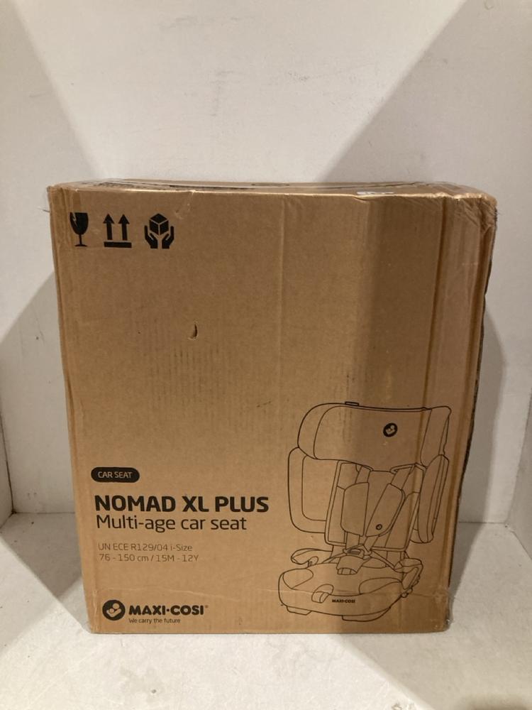 Lot 561  
            Birmingham SR108 - Parcel Delivery Only 

                
MAXI-COSI NOMAD XL PLUS MULTI-AGE CAR SEAT