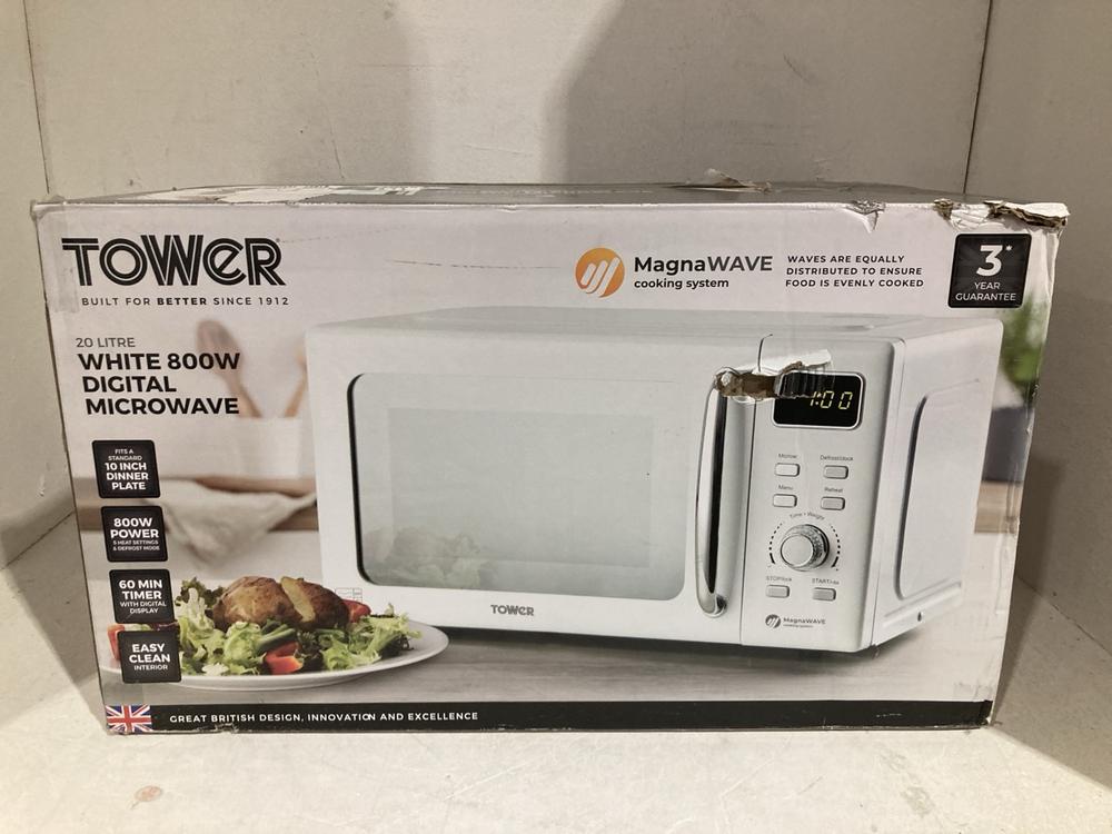 Lot 570  
            Birmingham SR108 - Parcel Delivery Only 

                
TOWER 20L 800W DIGITAL MICROWAVE