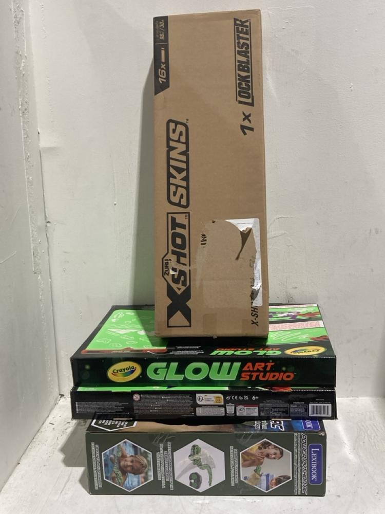 Lot 575  
            Birmingham SR108 - Parcel Delivery Only 

                
4 X ITEMS TO INCLUDE XSHOT SKINS OCK BLASTER