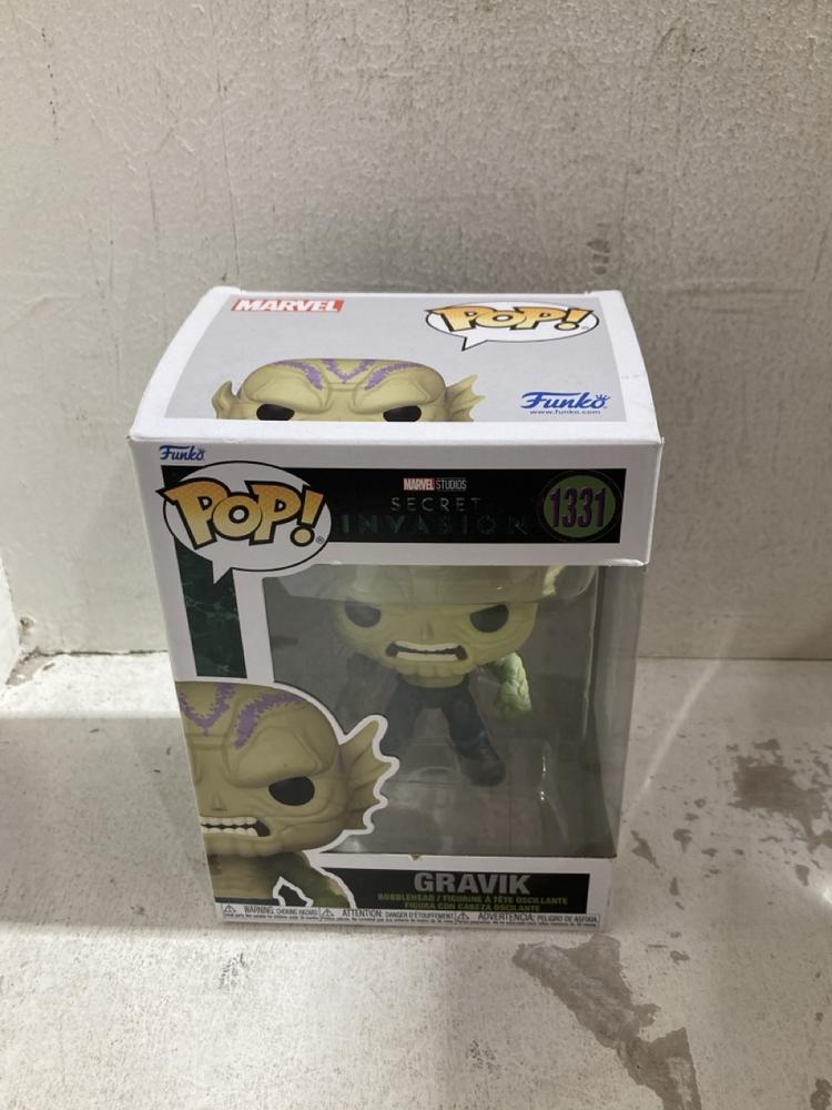 Lot 588  
            Birmingham SR108 - Parcel Delivery Only 

                
4 X ITEMS TO INCLUDE FUNKO POP MARVEL GRAPHIC VINYL FIGURE
