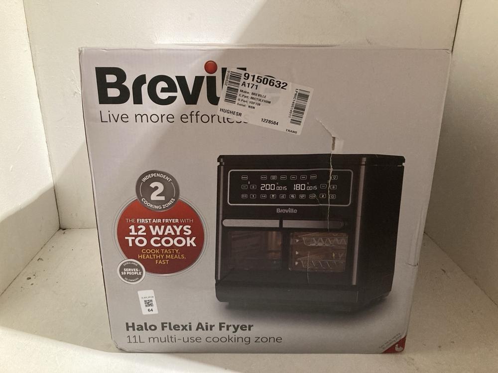 Lot 64  
            Birmingham SR108 - Parcel Delivery Only 

                
BREVILLE HALO FLEXI AIR FRYER ORIGINAL RRP £229.99