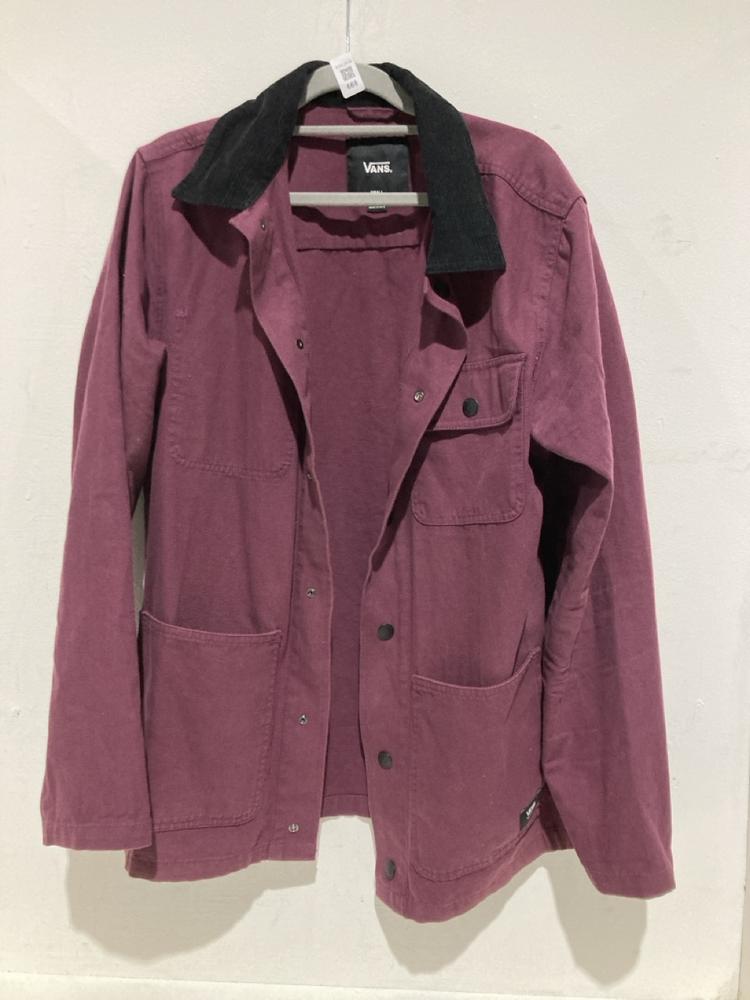Lot 668  
            Birmingham SR108 - Parcel Delivery Only 

                
VANS BURGUNDY BUTTON UP JACKET SIZE S