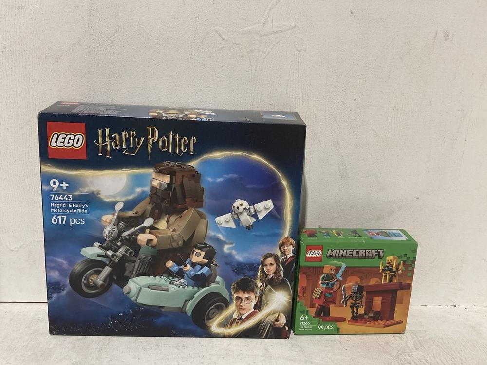 Lot 675  
            Birmingham SR108 - Parcel Delivery Only 

                
2 X ITEMS TO INCLUDE LEGO HARRY POTTER HAGRID & HARRY'S MOTORCYCLE RIDE 617 PCS S...