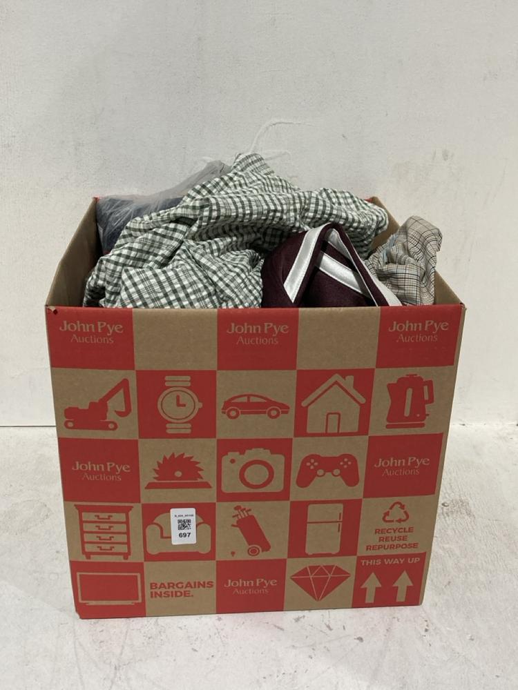 Lot 697  
            Birmingham SR108 - Parcel Delivery Only 

                
BOX OF ITEMS TO INCLUDE ADIDAS BURGUNDY JOGGERS SIZE XL