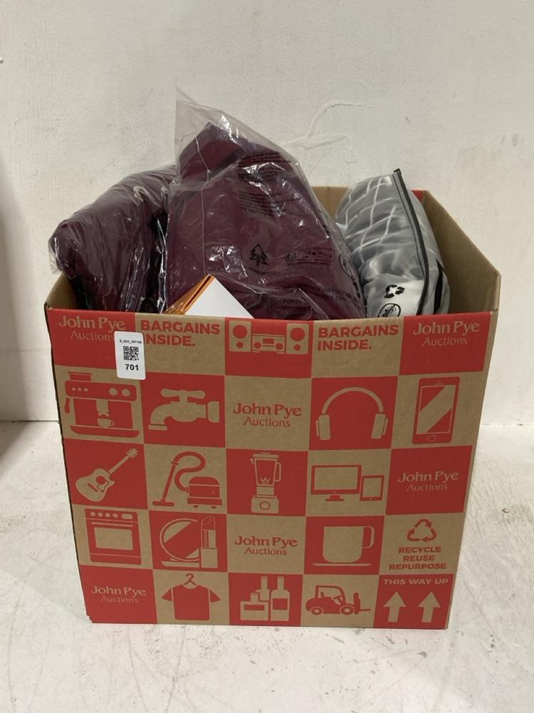Lot 701  
            Birmingham SR108 - Parcel Delivery Only 

                
BOX OF ITEMS TO INCLUDE WOMEN'S HEATTECH EXTRA WARM PILE LINED TIGHTS SIZE L
