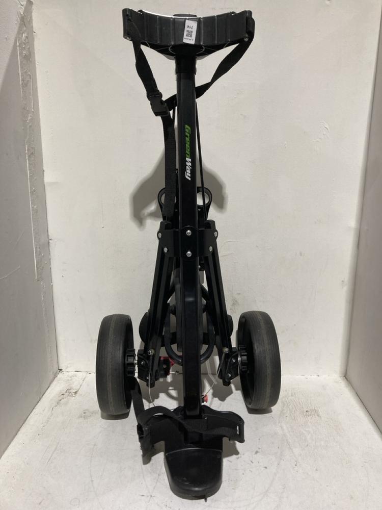Lot 714  
            Birmingham SR108 - Parcel Delivery Only 

                
GREEN WAY GOLF PUSH TROLLY