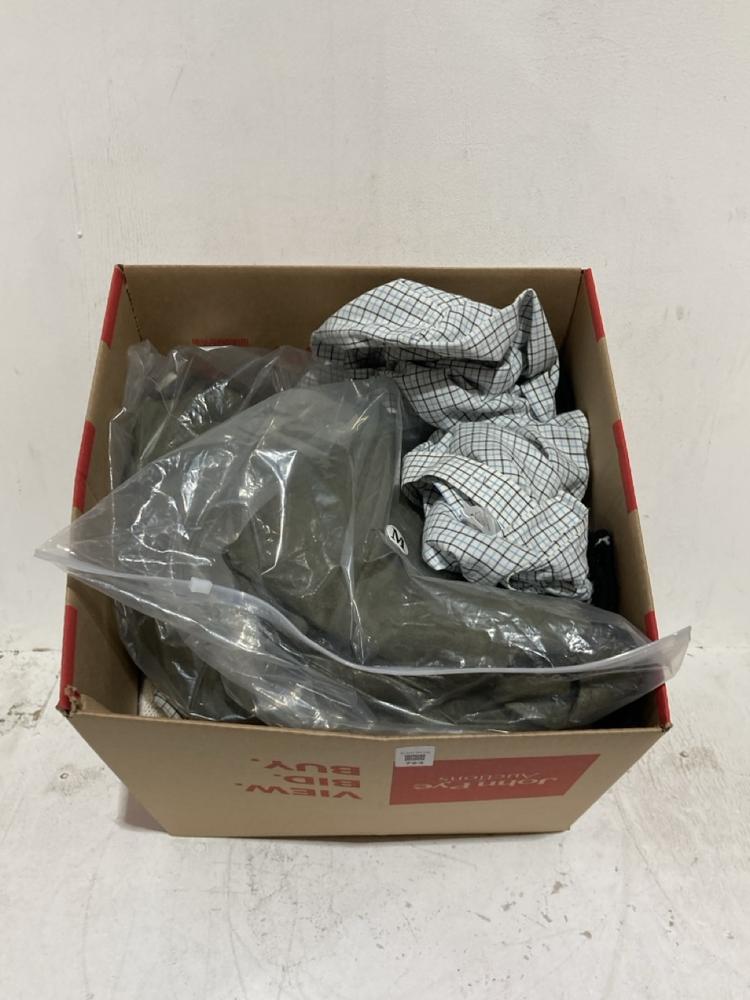 Lot 723  
            Birmingham SR108 - Parcel Delivery Only 

                
BOX OF ITEMS TO INCLUDE KATCH ME KNITTED CREAM JUMPER NO SIZE GIVEN