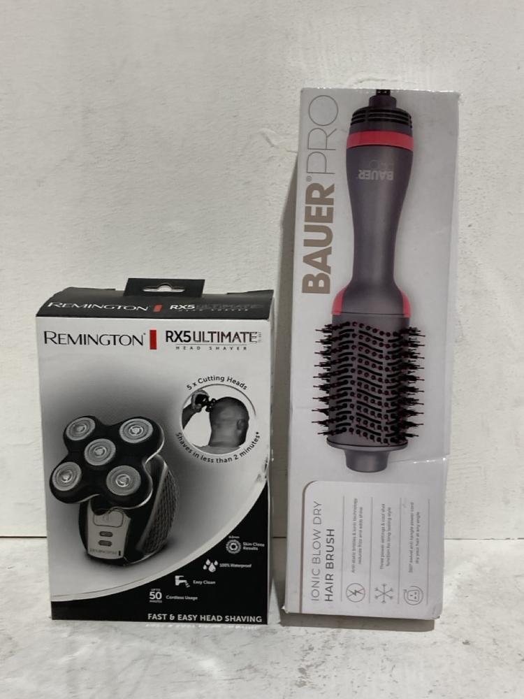 Lot 745  
            Birmingham SR108 - Parcel Delivery Only 

                
2 X ITEMS TO INCLUDE REMINGTON RX ULTIMATE FAST & EASY HEAD SHAVING