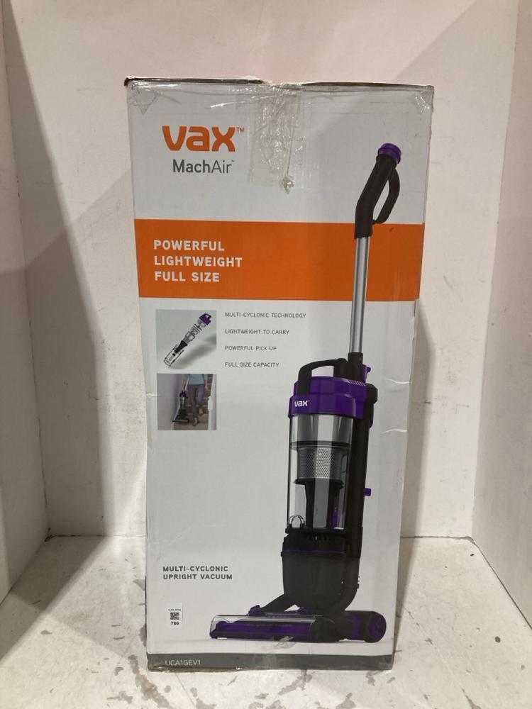 Lot 786  
            Birmingham SR108 - Parcel Delivery Only 

                
VAX MACH AIR UPRIGHT VACUUM CLEANER
