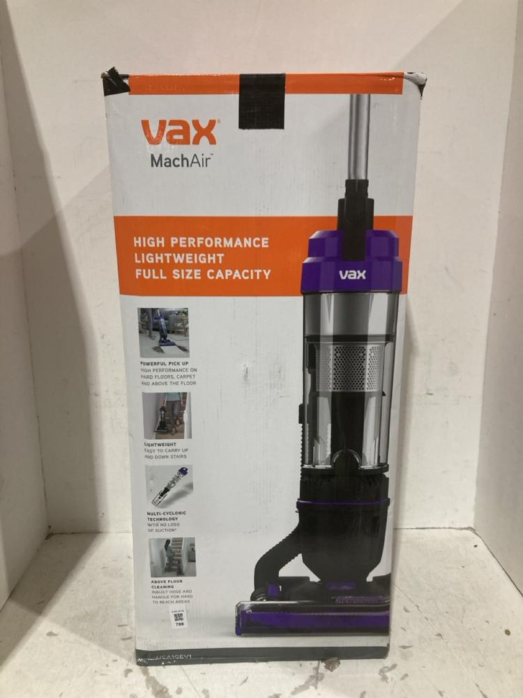 Lot 788  
            Birmingham SR108 - Parcel Delivery Only 

                
VAX MACH AIR UPRIGHT VACUUM CLEANER