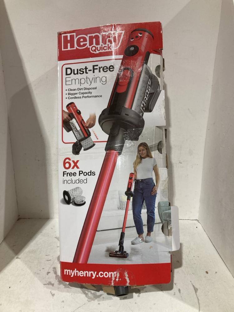 Lot 791  
            Birmingham SR108 - Parcel Delivery Only 

                
HENRY QUICK CORDLESS STICK VACUUM CLEANER