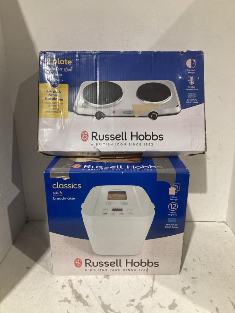Lot 794  
            Birmingham SR108 - Parcel Delivery Only 

                
2 X ITEMS TO INCLUDE RUSSELL HOBBS CLASSIC BREADMAKER